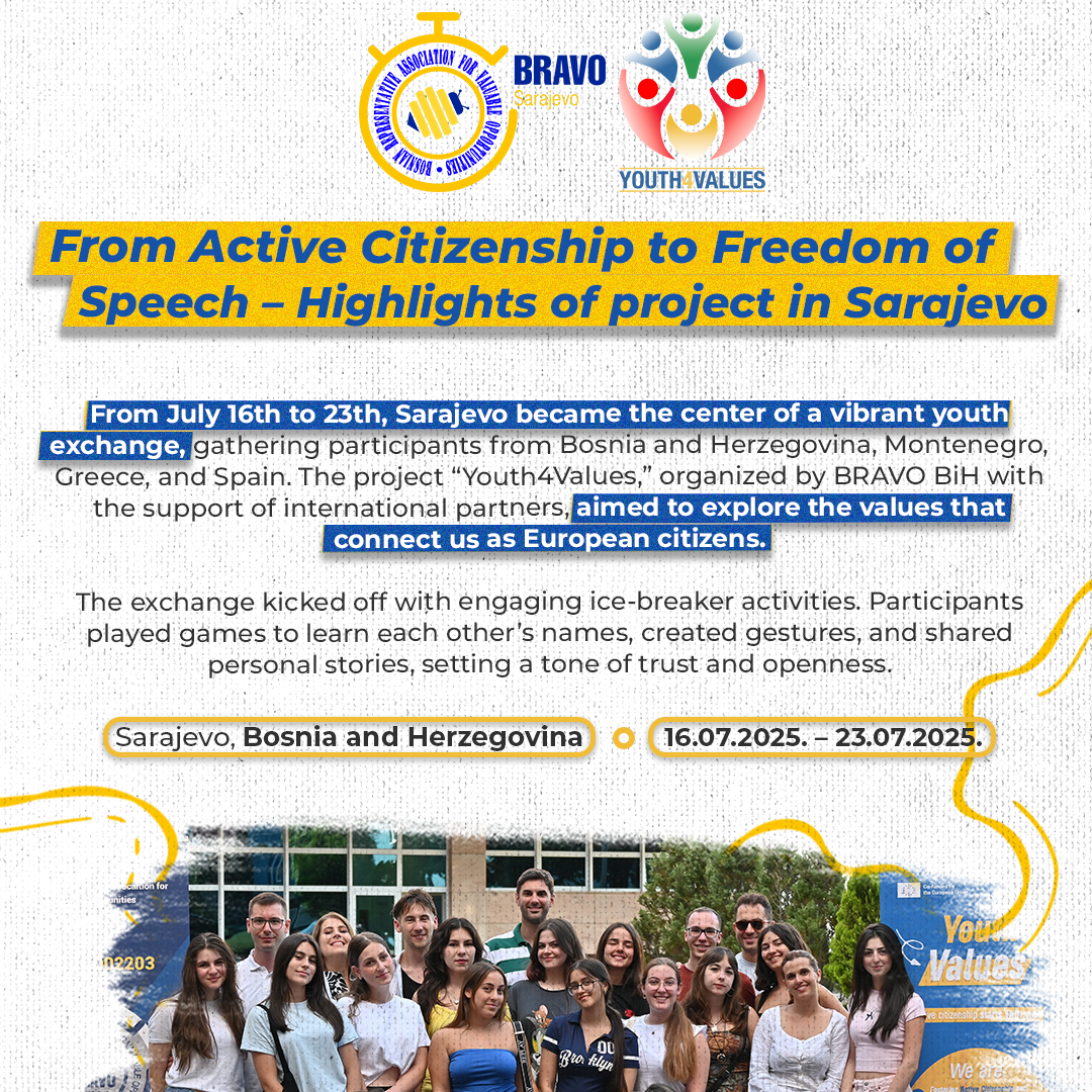 Youth Exchange “Youth4Values” in Sarajevo