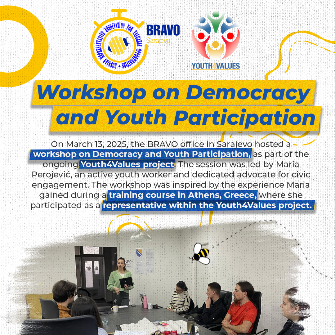 Youth4Values – Local workshop on Democracy and Youth Participation in Sarajevo
